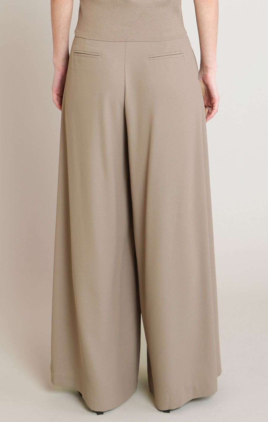 Pantalon taille haute à pinces Pantalon taille haute à pinces