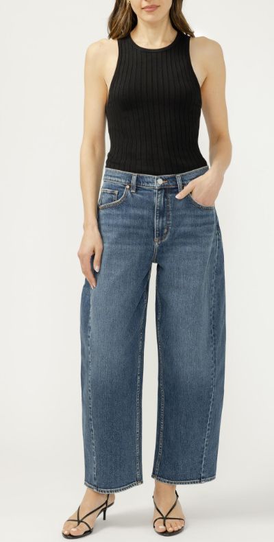 Jeans ballon surdimensionné taille haute - L64203hdr345 - Silver Jeans Jeans ballon surdimensionné taille haute - L64203hdr345 - Silver Jeans