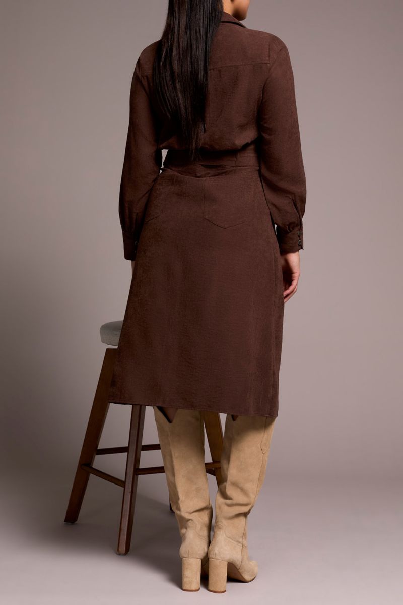 Robe suèdine ceinture