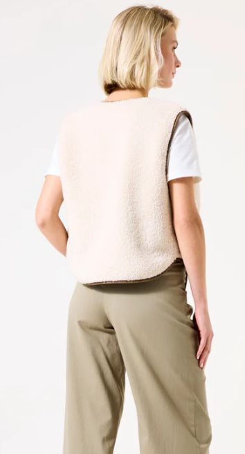 Veste réversible léopard teddy