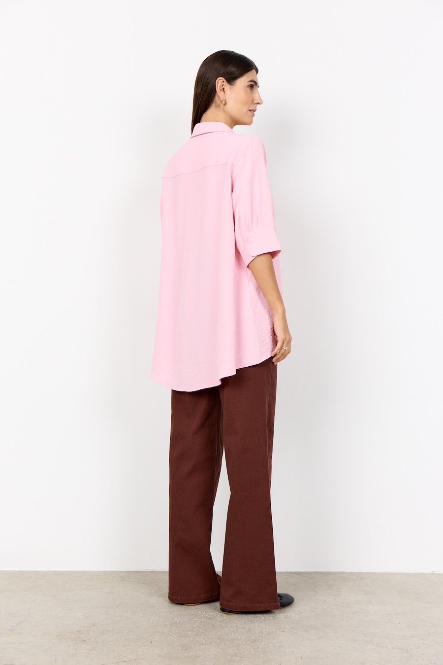 Blouse mi-longue vaporeuse