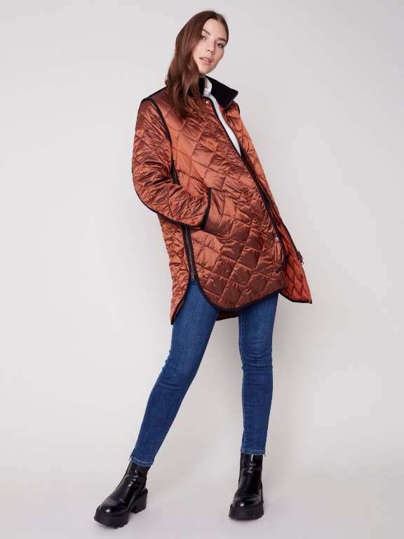 MANTEAU SPORT/CHIC MATELASSÉ SURPIQURE