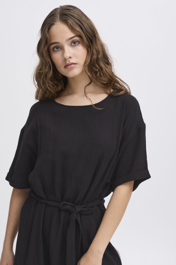 Robe coton manche courte