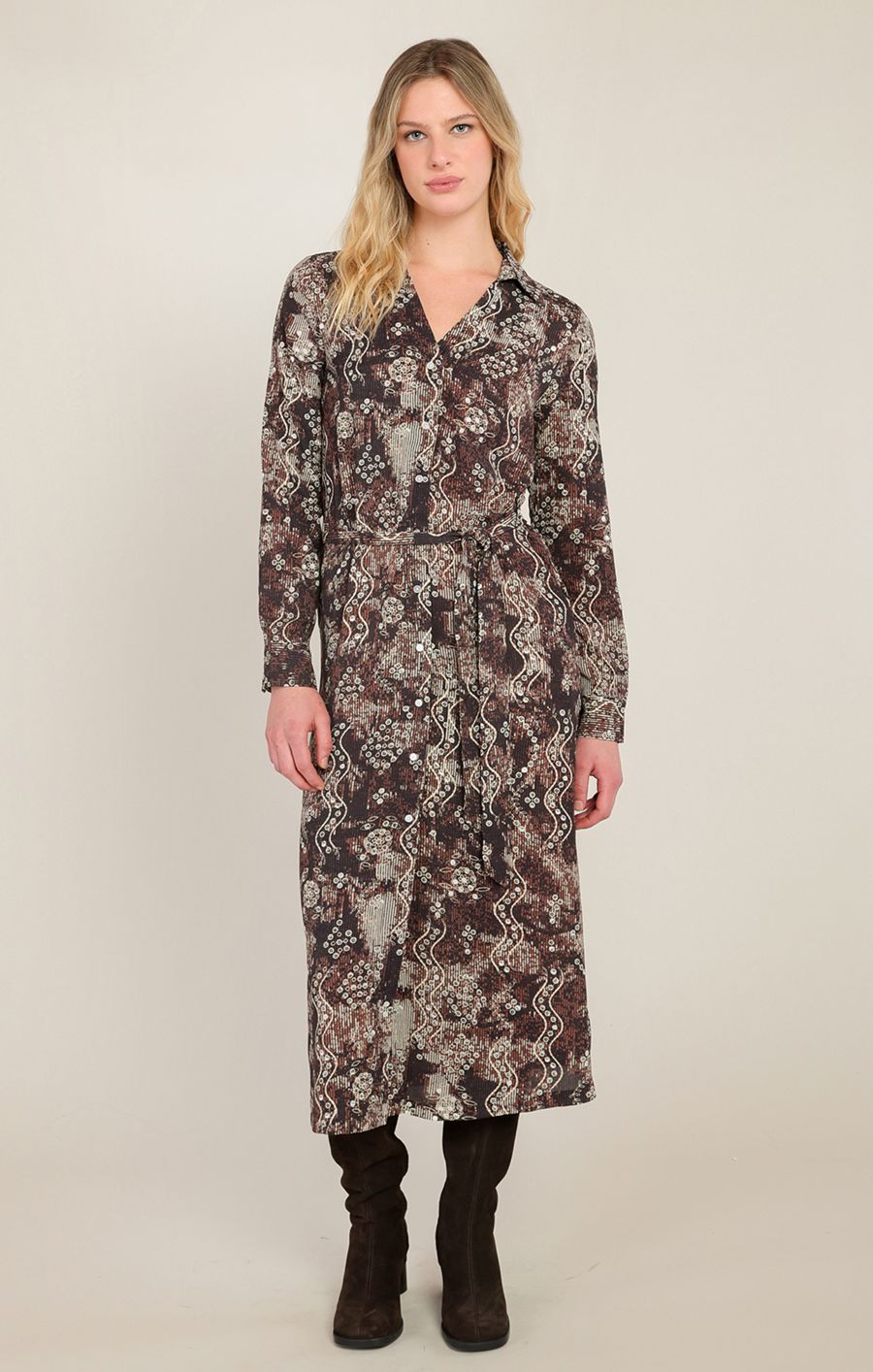 Robe chemisier motif - 2822502 T - Black Tape