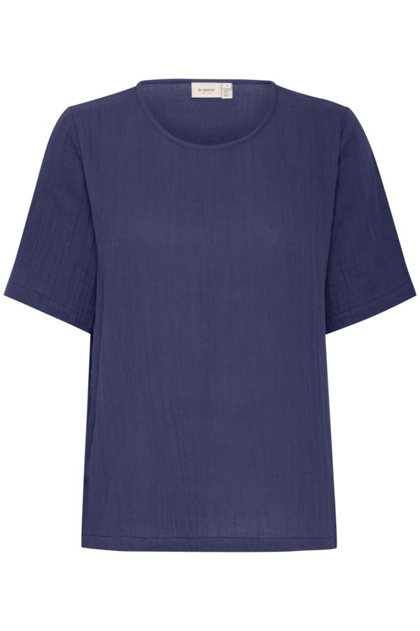 T-shirt uni col rond - 20615807 - Fransa