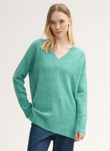 Chandail tricot v neck mi-long - 1043357 - Tom Tailor