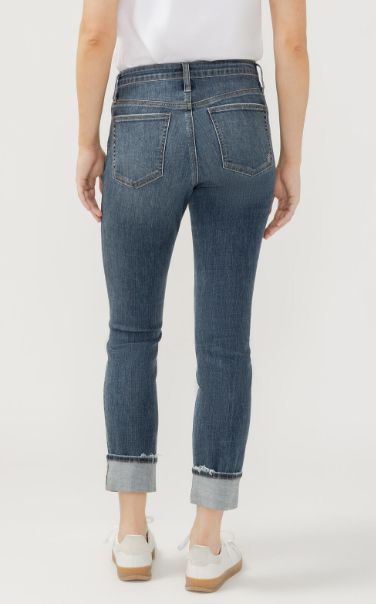Jeans taille haute boyfriend