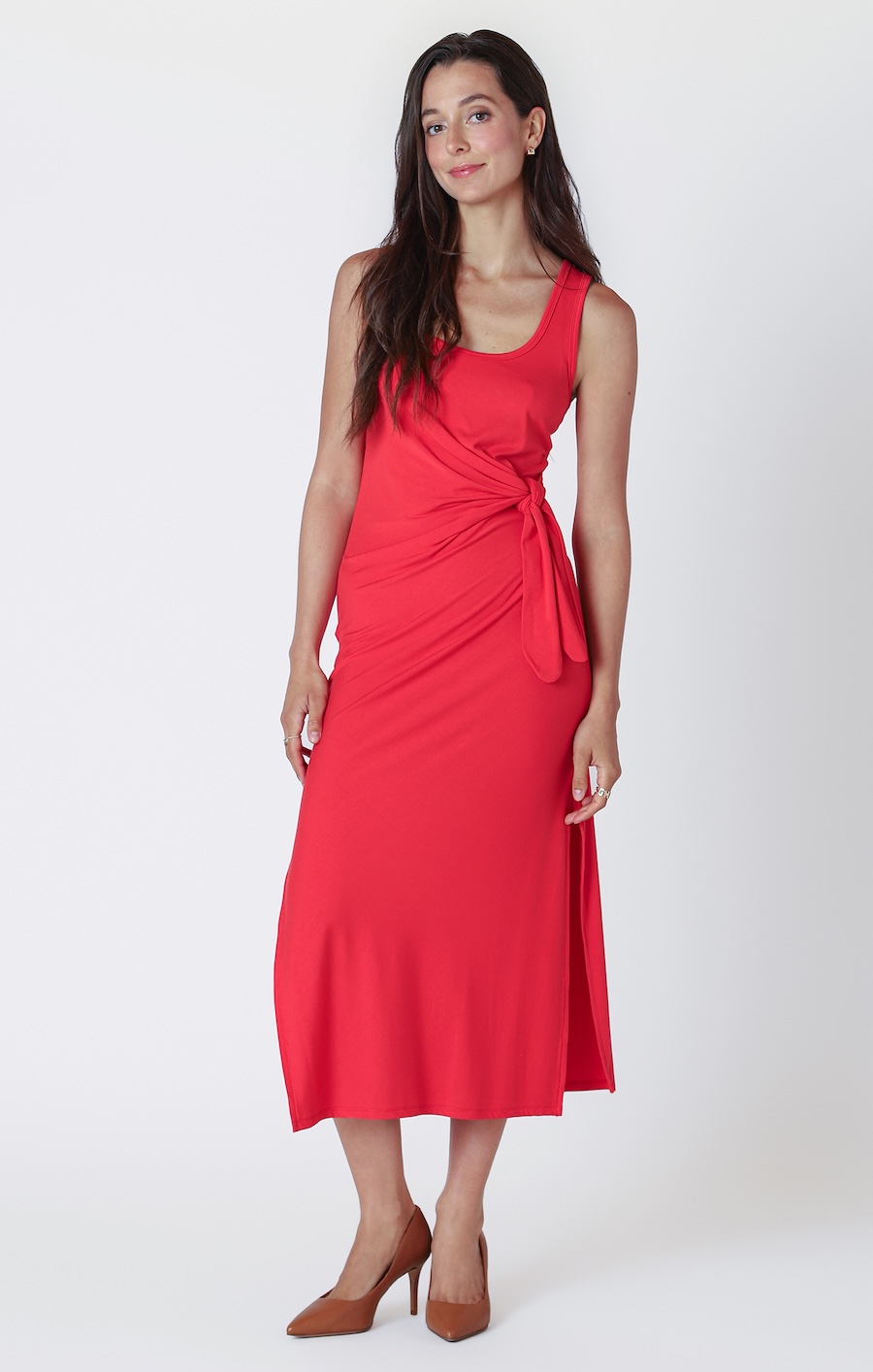 Robe midi avec noeud