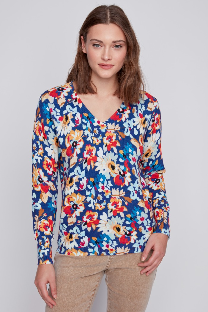 Chandail long v-neck motif - 2425191 - C.Y.C. Coco Y. Club Inc