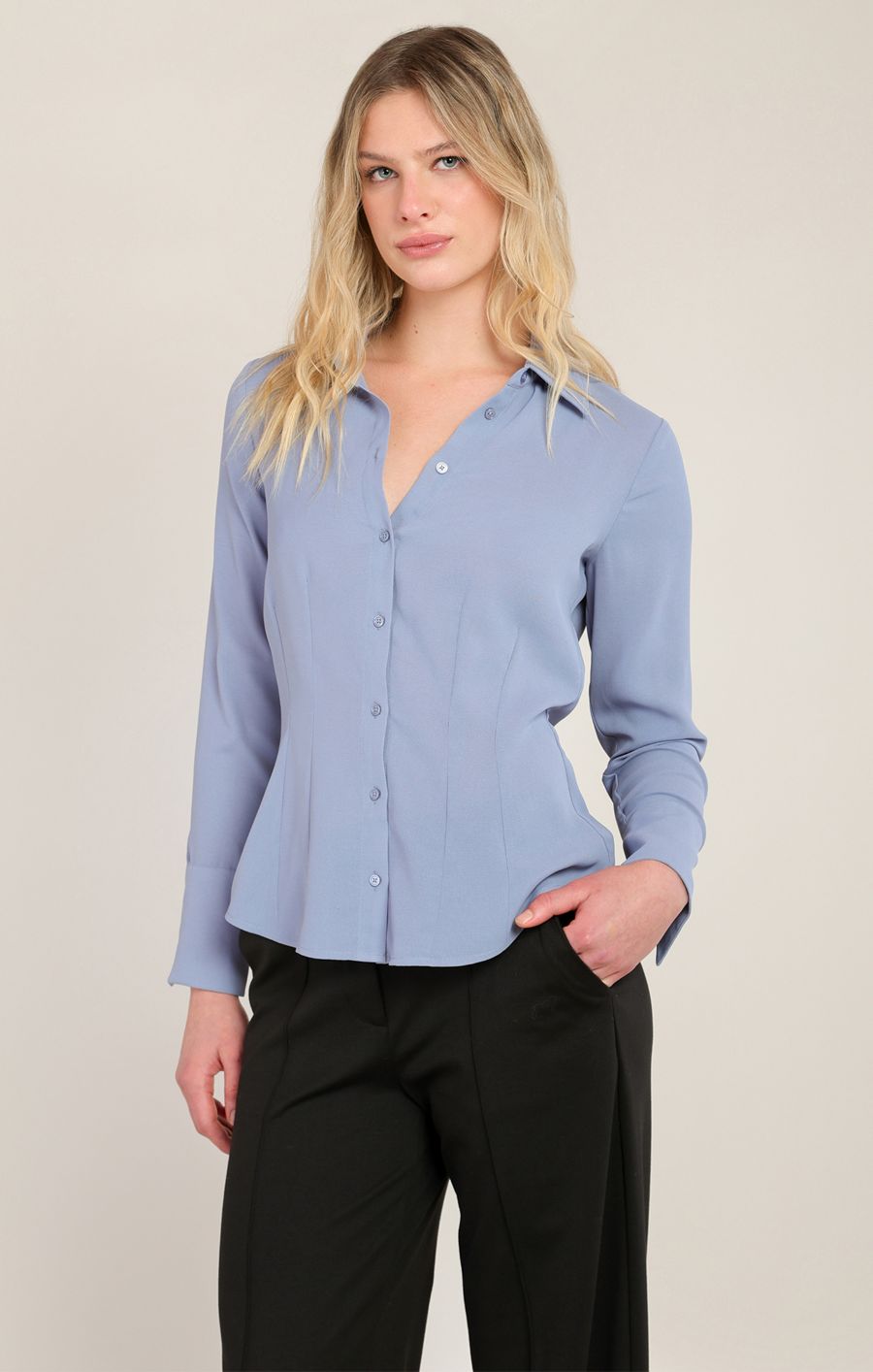 Blouse fluide unie - 2823706 T - Black Tape