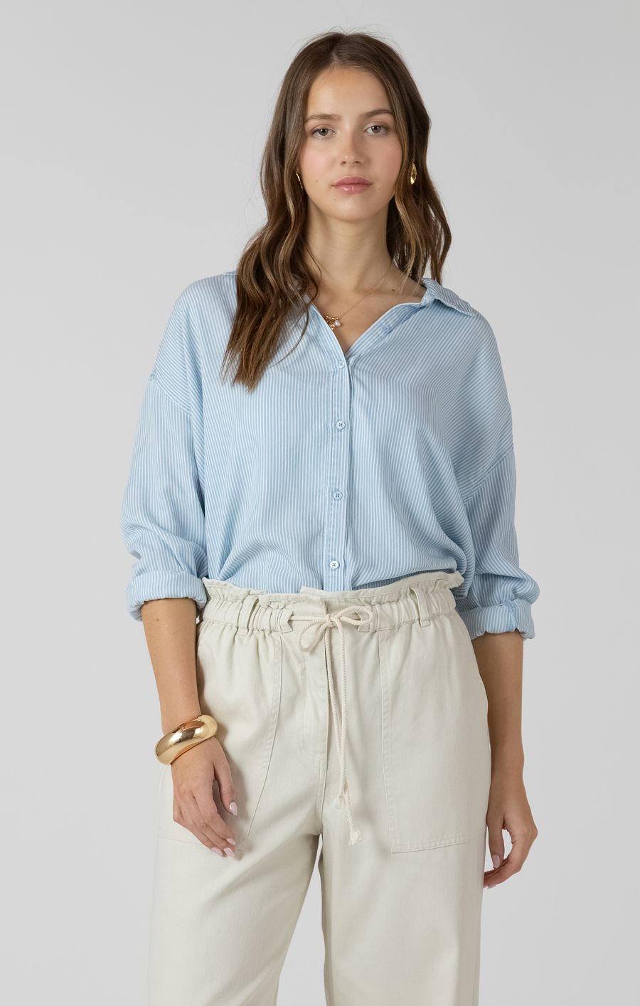 Blouse rayures fines tencel - 2723700 D - Dex