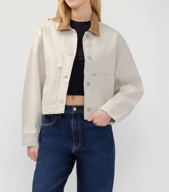 Veste courte col corduroy - LJ0076CNV684 - Silver Jeans