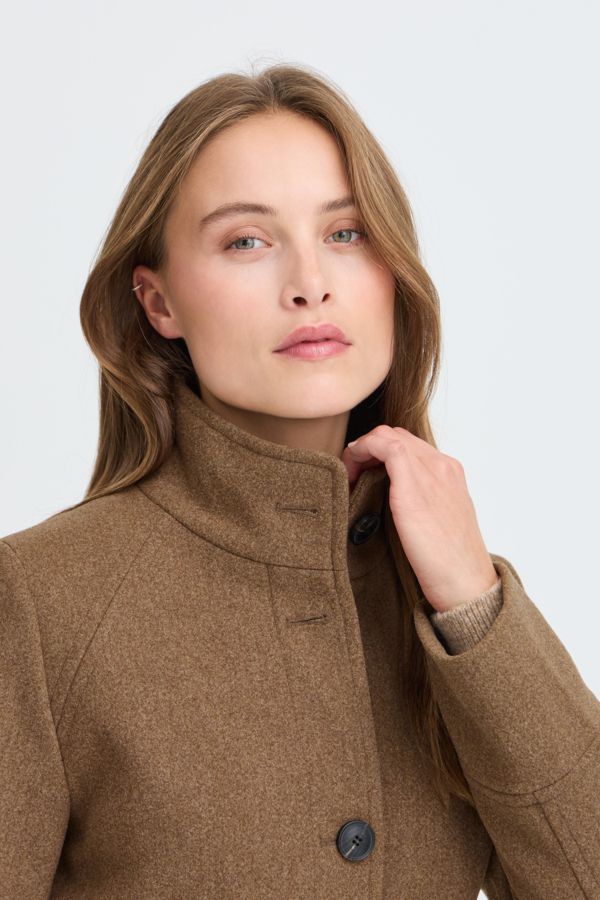 Manteau lainage ceinture