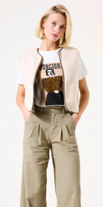 Veste réversible léopard teddy - H50094 - Garcia