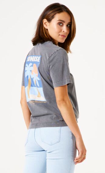 T-shirt col rond dessin dos