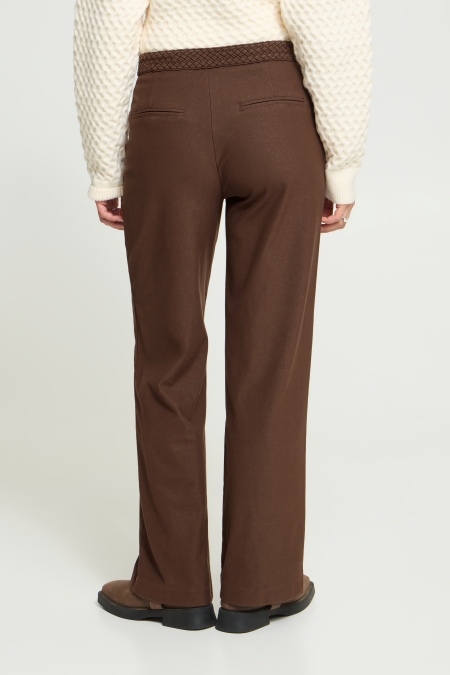 Pantalon extensible jambe large