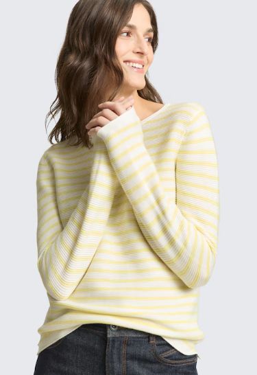 CHANDAIL TRICOT LIGNÉ COULEUR MULTI - - Tom Tailor