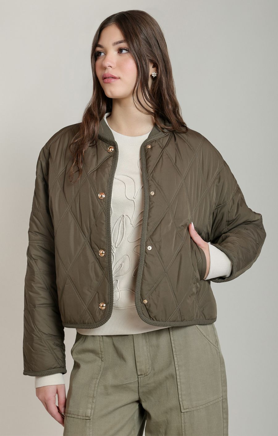 Manteau nylon court