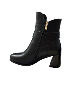 Botte courte cuir verni et suèdine - Tamara-wp - Taxi
