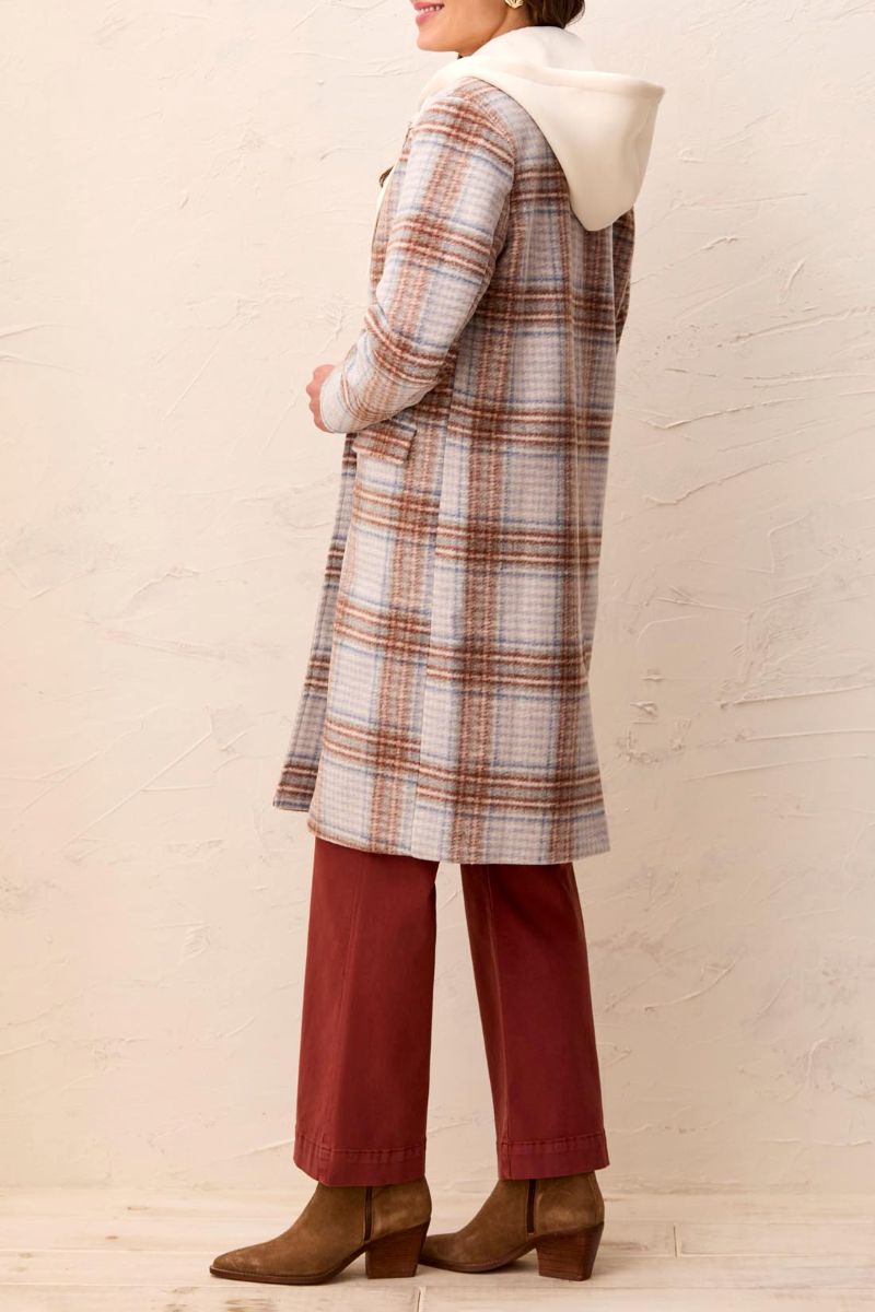 Manteau lainage capuchon amovible