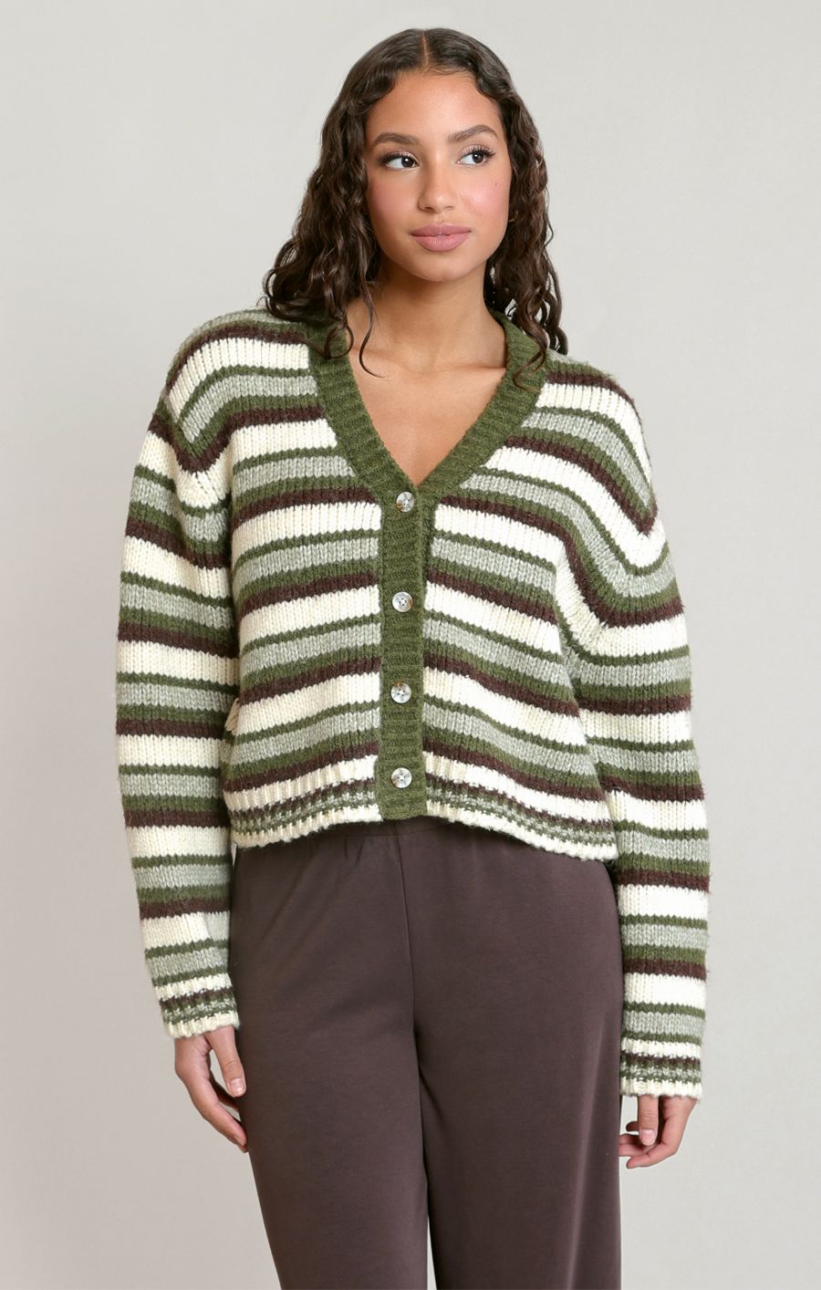 Cardigan tricot rayé - 2827252 D - Dex