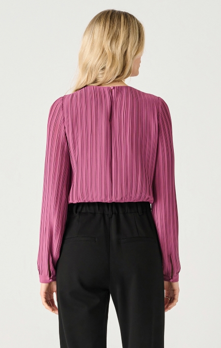 Blouse plissée élastique au bas