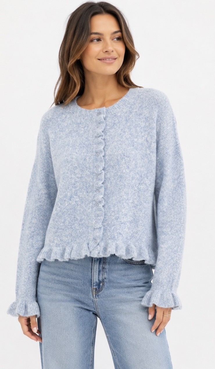 Cardigan boutons tricot frill - 41428 - 24 Colours