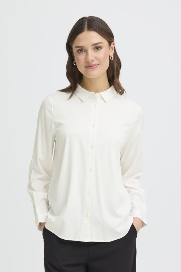 Blouse manche longue unie - 20614070 - Fransa