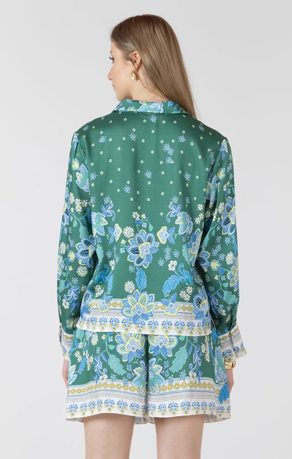 Blouse tissu soyeux