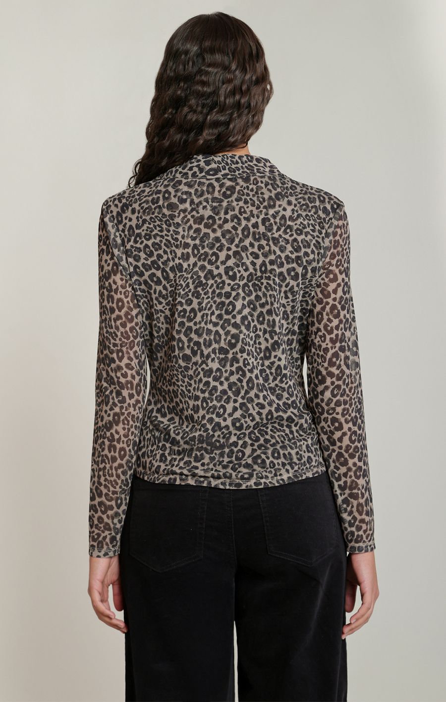 Blouse mèche léopard