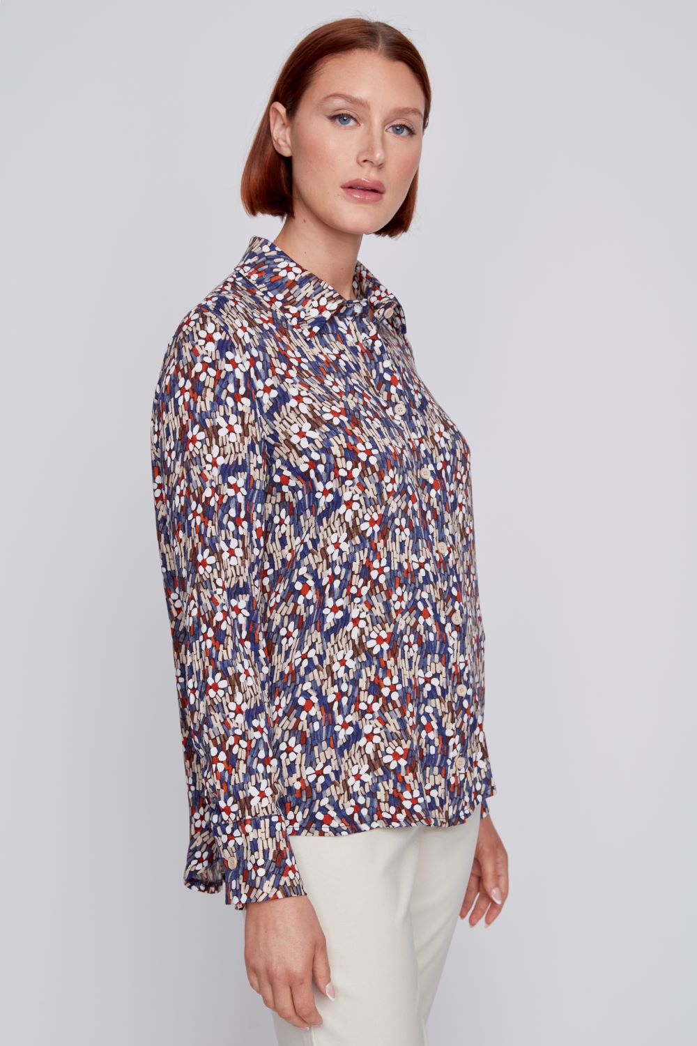 Blouse classique boutons motif