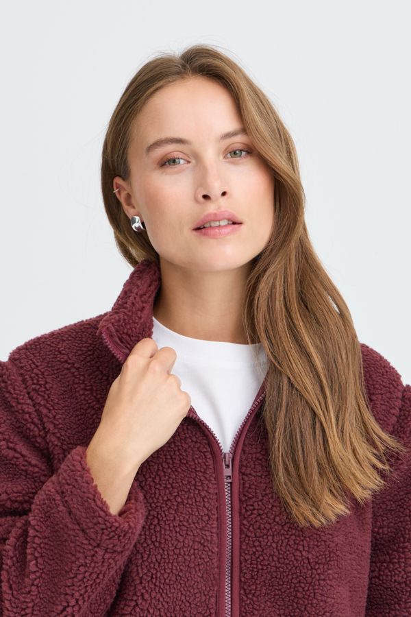 Cardigan sherpa zip