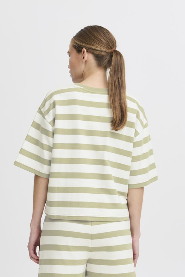 T-shirt col rond rayures