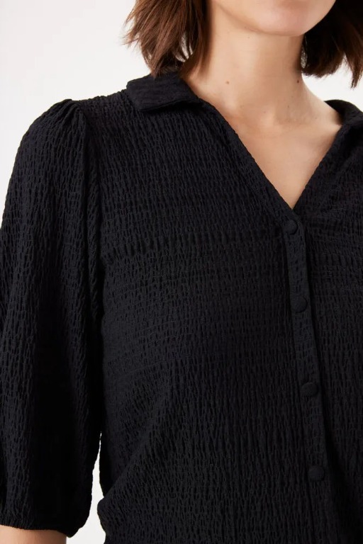 BLOUSE M/C LOOK T-SHIRT NOEUD BAS