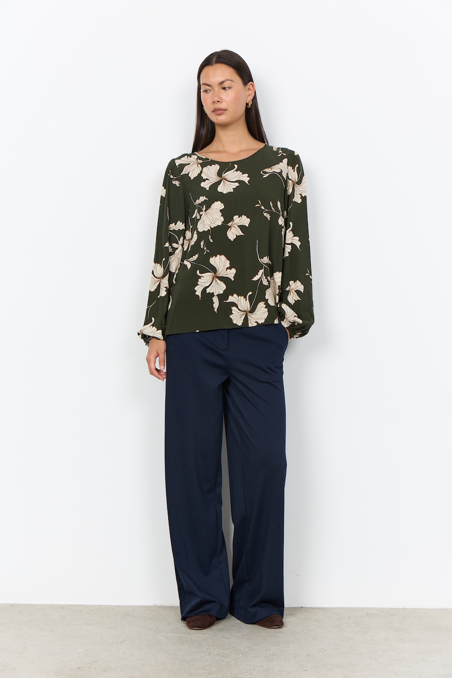 Blouse motif col rond - 41987 - Soya Concept