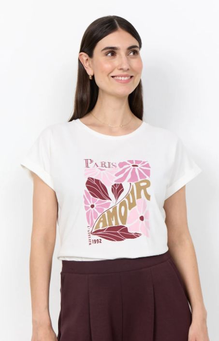 T-shit col rond droit - 27729 - Soya Concept