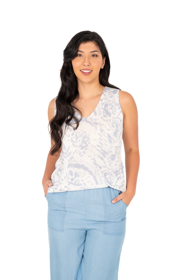 Camisole tricot léger paisley