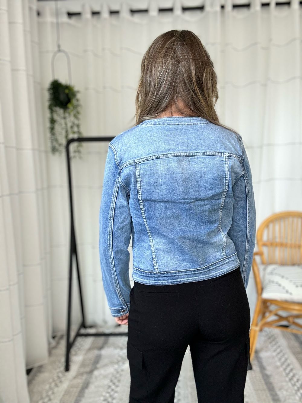 Veste jeans perles