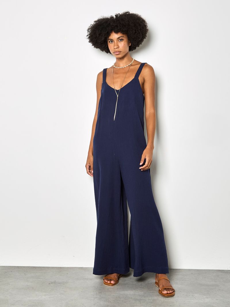 Jumpsuit en coton - X181070 - Apricot