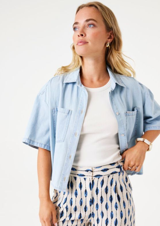 Blouse jeans manches courtes - E50292 - Garcia