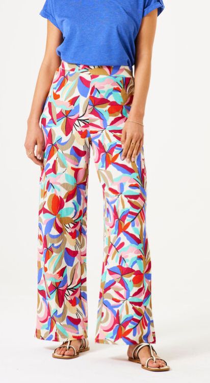 Pantalon motif jambe large - D50112 - Garcia