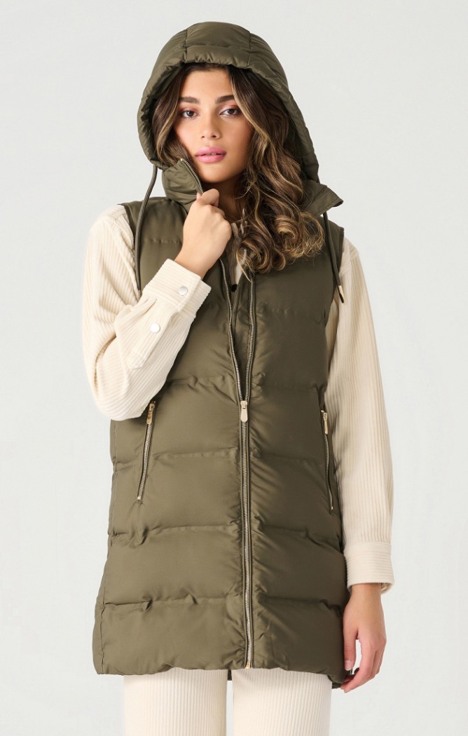 Veste puffy mi-longue