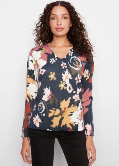 Chandail tricot imprimé - C2581DR-464A - Charlie B