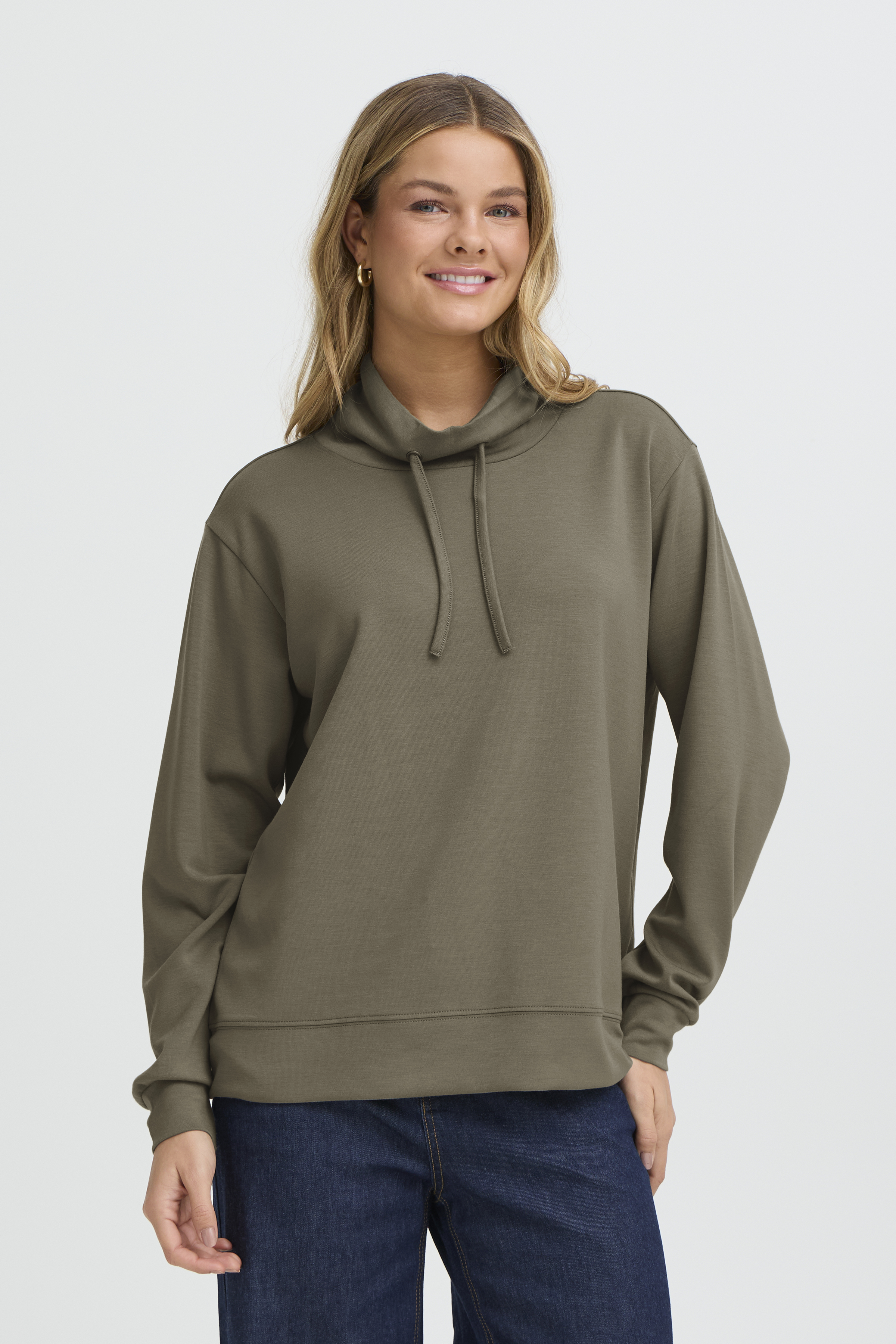 Chandail hoodie col montant - 20615947 - Fransa