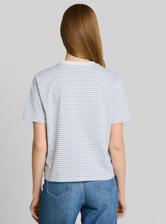 T-shirt boxy ligné