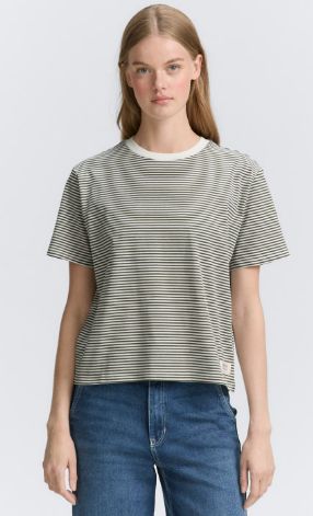 T-shirt boxy ligné - 1047845 - Tom Tailor