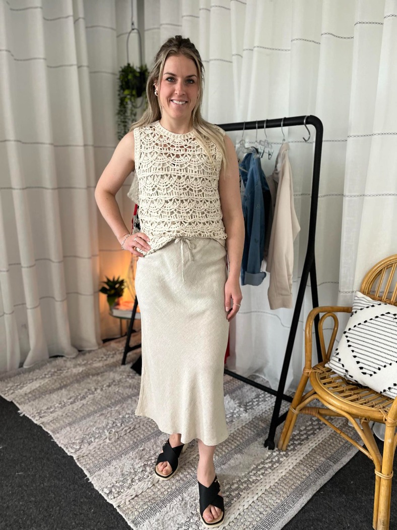 Camisole crochet ajoure