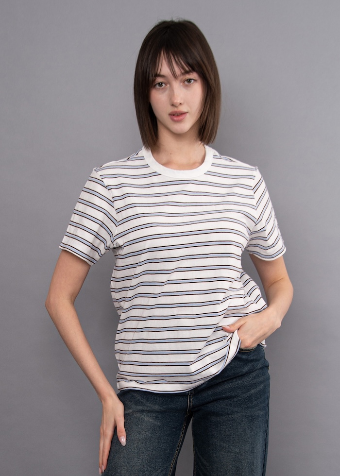 T-shirt col rond rayé - 78T080S - RD Style
