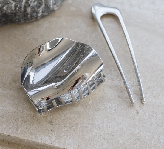 Pince à cheveux en métallique Ludi