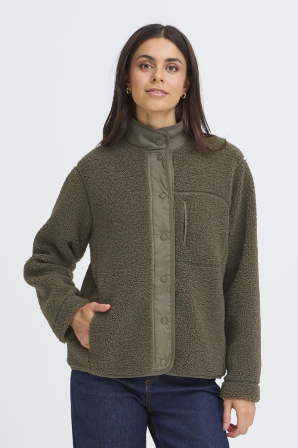 Cardigan boutons laine bouclée - 20617368 - Fransa